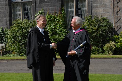Sir Brian Heap (right) with Professor Alan Torrance